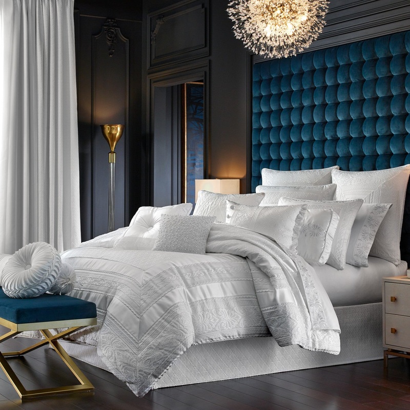 Becco Comforter Set|Queen 4Pc. Comforter Set|White