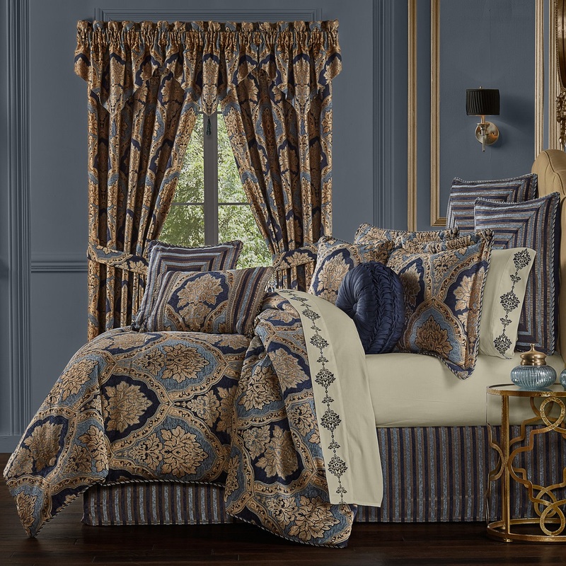 Bristol Comforter Set|California King 4Pc. Comforter Set|Queen 4Pc. Comforter Set|King 4Pc. Comforter Set|Indigo
