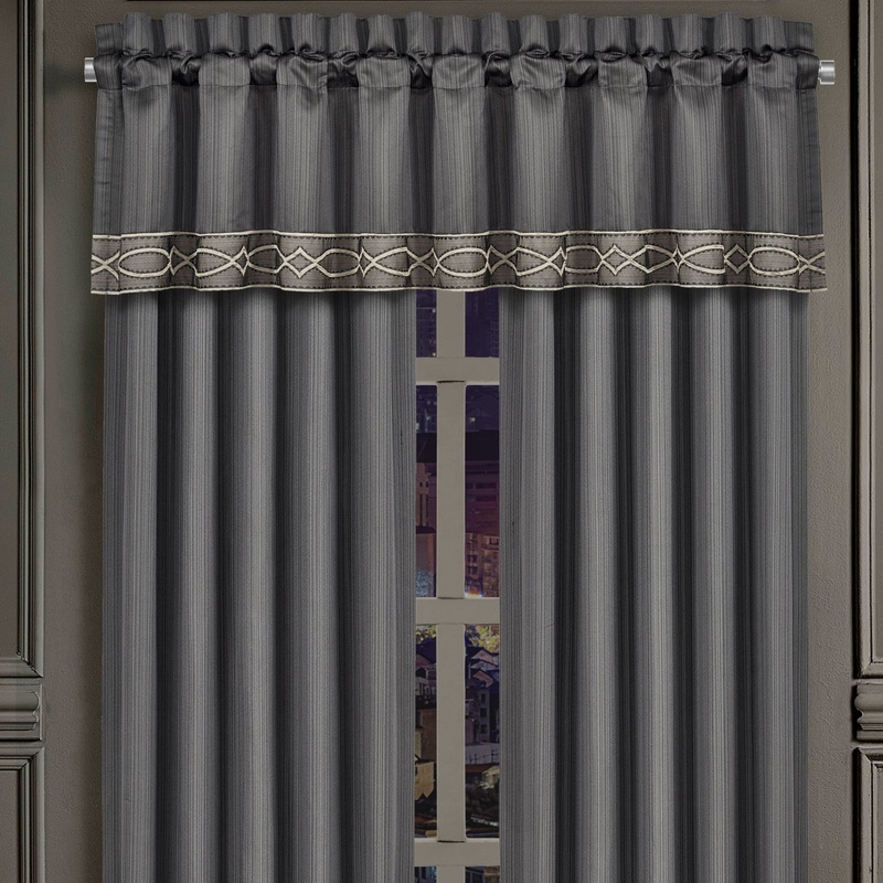 Deco Window Straight Valance|Window Straight Valance|Charcoal