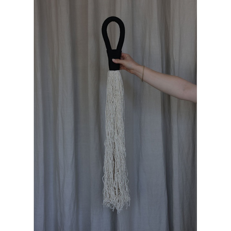 Elise Tassel Wall Hanging|Black Loop|Natural Loop|Natural Knot
