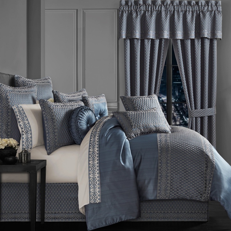 Leah Comforter Set|Queen 4Pc. Comforter Set|King 4Pc. Comforter Set|California King 4Pc. Comforter Set|Blue