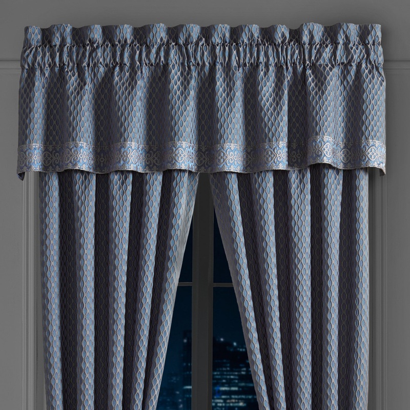Leah Window Straight Valance|Window Straight Valance|Blue