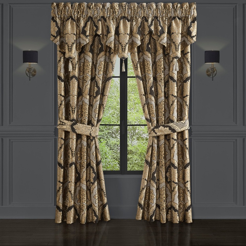 Melina Window Panel Pair|84″ Window Panel Pair|Black