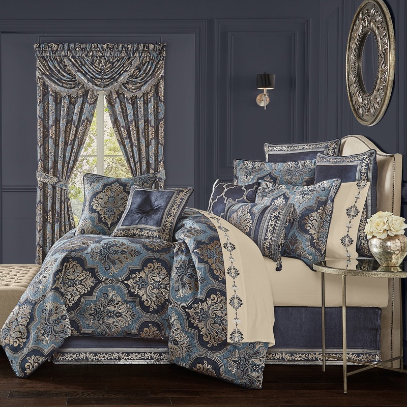 Middlebury Comforter Set|Queen 4Pc. Comforter Set|King 4Pc. Comforter Set|California King 4Pc. Comforter Set|Indigo