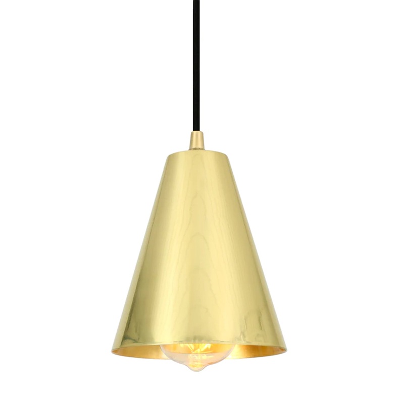 Moya Modern Brass Cone Pendant Light