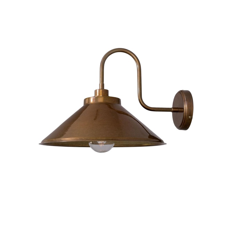 Nerissa Brass Swan Neck Wall Sconce
