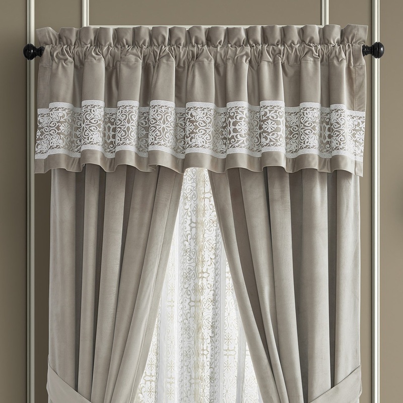 Opulence Champagne Window Straight Valance