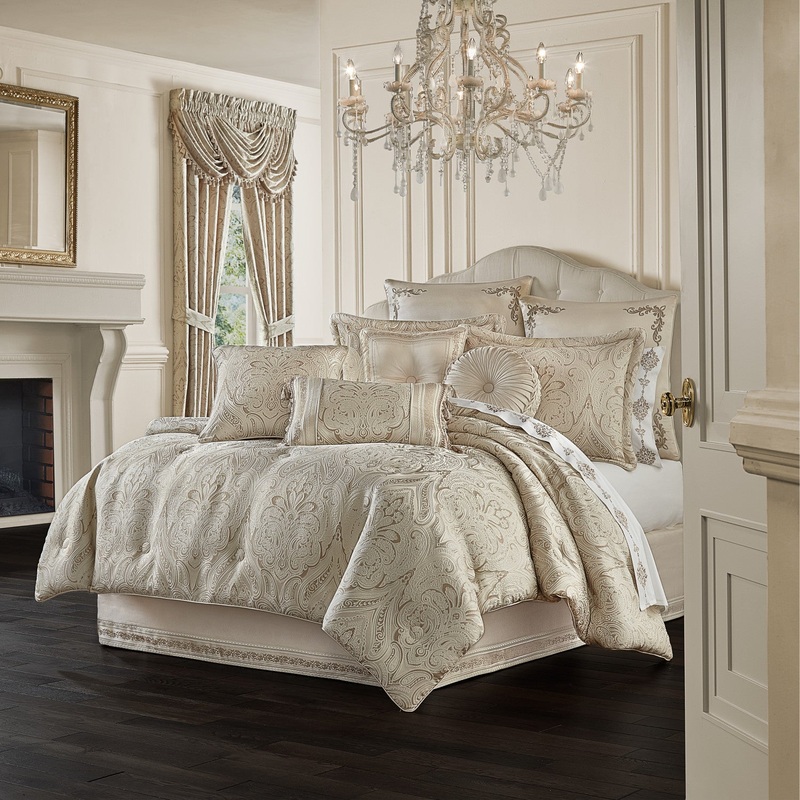 Trinity Comforter Set|Queen 4Pc. Comforter Set|King 4Pc. Comforter Set|California King 4Pc. Comforter Set|Champagne