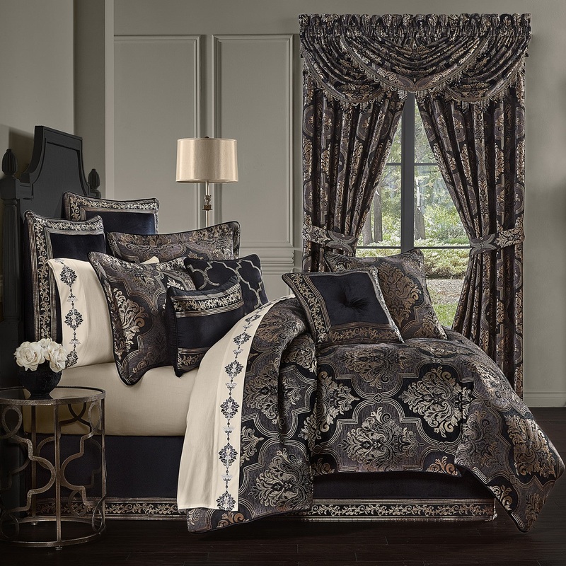 Windham Comforter Set|Queen 4Pc. Comforter Set|King 4Pc. Comforter Set|California King 4Pc. Comforter Set|Black