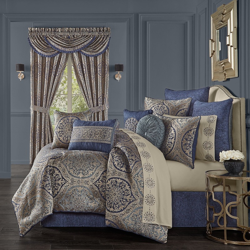 Botticelli Comforter Set|Queen 4Pc. Comforter Set|King 4Pc. Comforter Set|California King 4Pc. Comforter Set|Navy