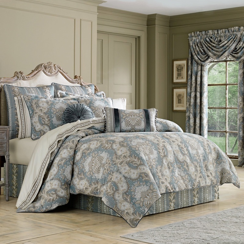 Crystal Palace Comforter Set|Queen 4Pc. Comforter Set|King 4Pc. Comforter Set|California King 4Pc. Comforter Set|French Blue