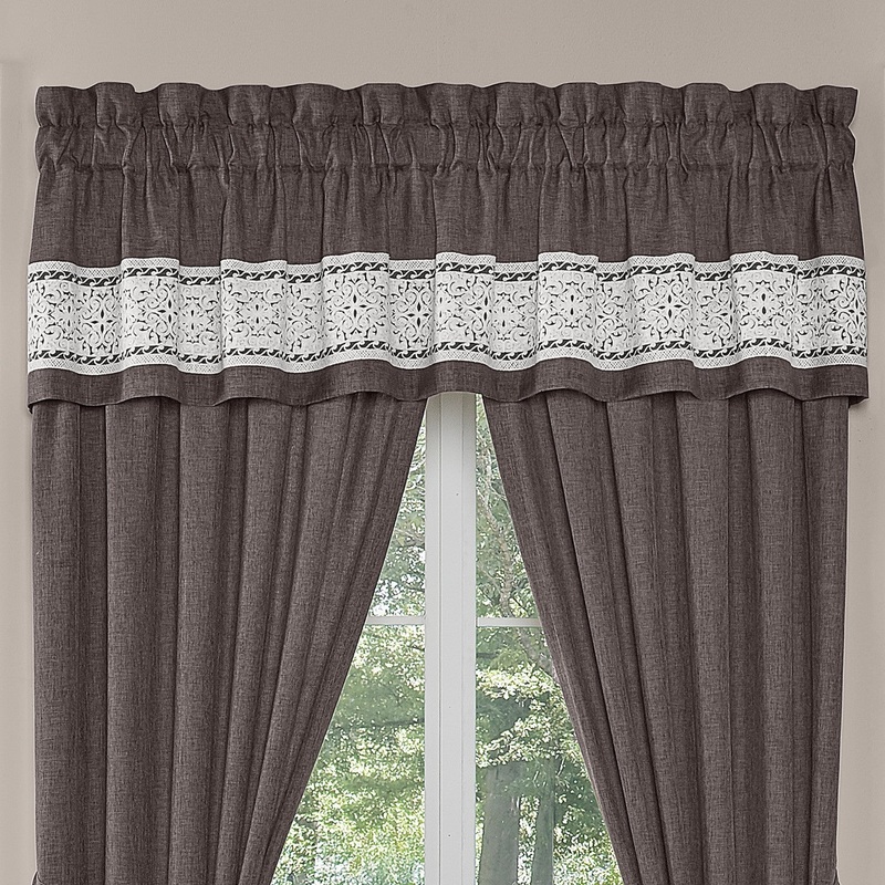 Flint Window Straight Valance|Window Straight Valance|Charcoal