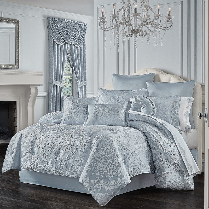 Malita Comforter Set|Queen 4Pc. Comforter Set|King 4Pc. Comforter Set|California King 4Pc. Comforter Set|Powder Blue