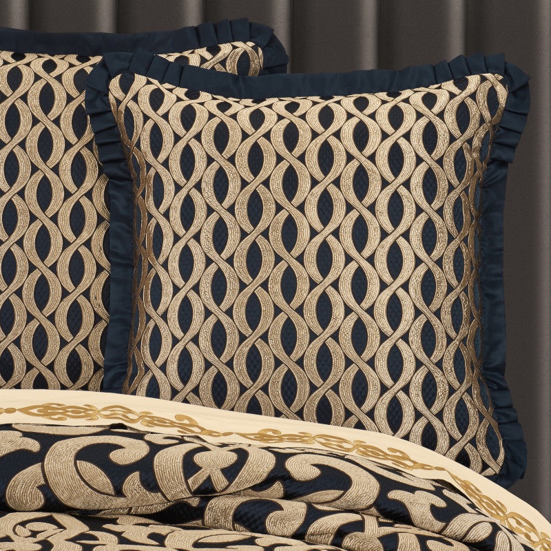 Biagio Euro Sham|Euro Sham|Navy