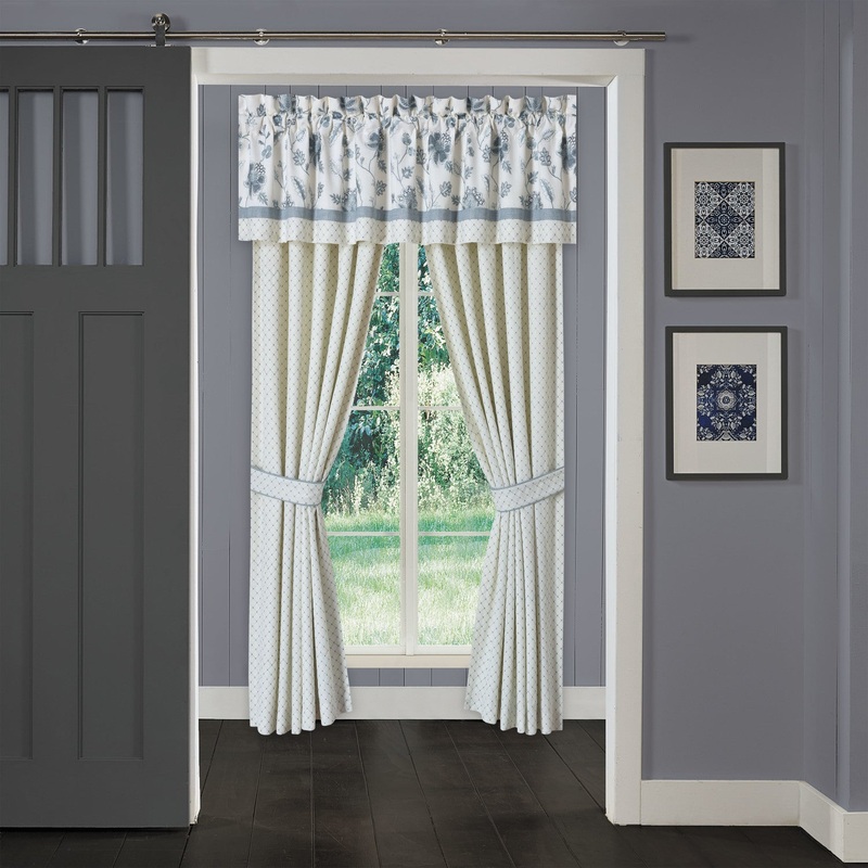Blue Garden Window Panel Pair|84″ Window Panel Pair|Blue