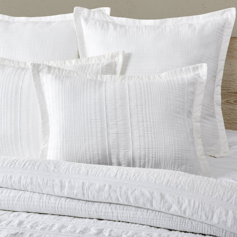 Brentwood Sham|Standard Sham|King Sham|White