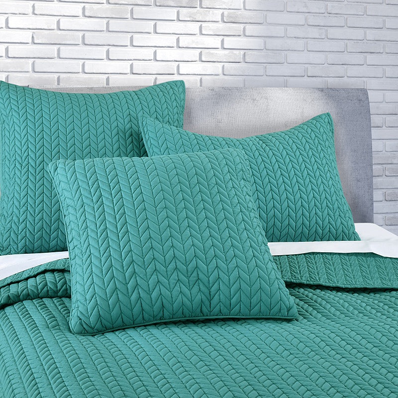 Cayman 20 Square Quilted Decorative Throw Pillow