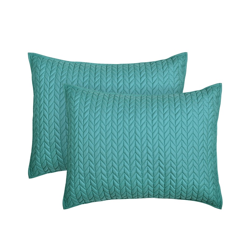Cayman Sham|Standard Quilted Sham|King Quilted Sham|Fuchsia|Blue|Chartreuse|Turquoise|White