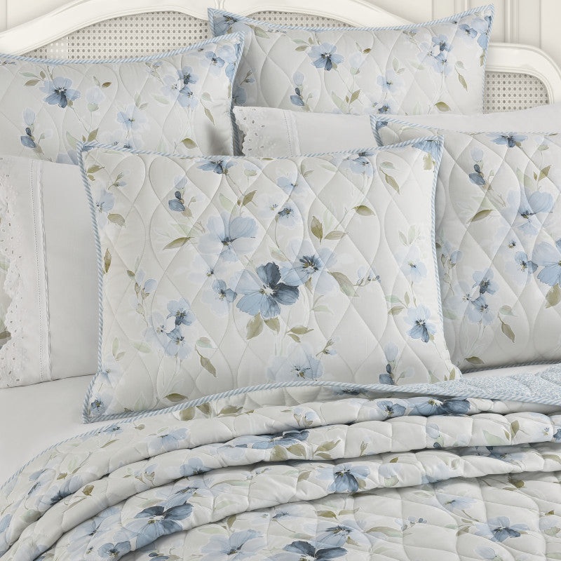 Cecelia Quilted Sham|King Quilted Sham|Blue