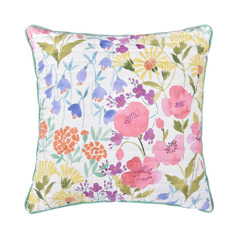 Jules 18 Square Quilted Decorative Throw Pillow
