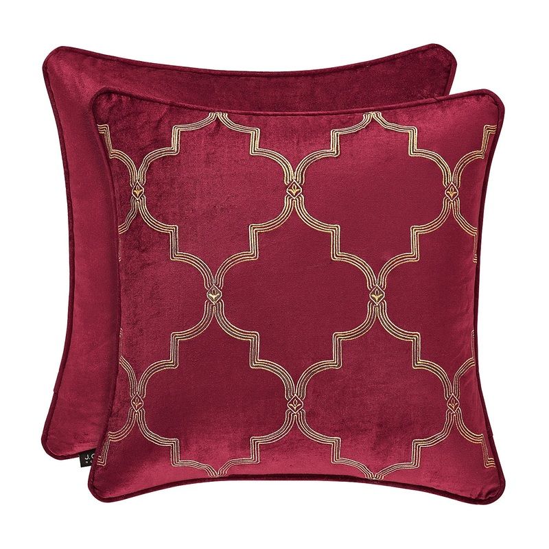 Maribella 18 Square Embellished Decorative Throw Pillow