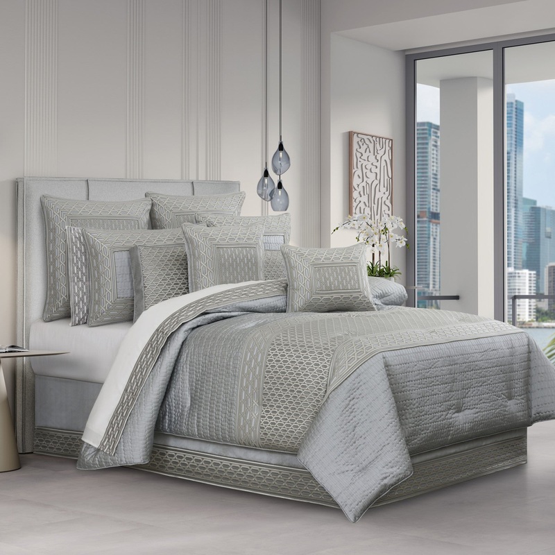 Metropolitan Comforter Set|Full/Queen 3Pc. Comforter Set|Queen 4Pc. Comforter Set|King 4Pc. Comforter Set|King/Cal King 3Pc. Comforter Set|California King 4Pc. Comforter Set|Bronze|Cloud|Ivory