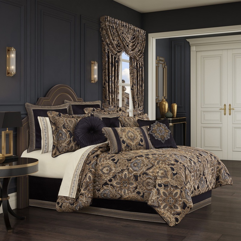 Amara Comforter Set|Queen 4Pc. Comforter Set|King 4Pc. Comforter Set|California King 4Pc. Comforter Set|Indigo