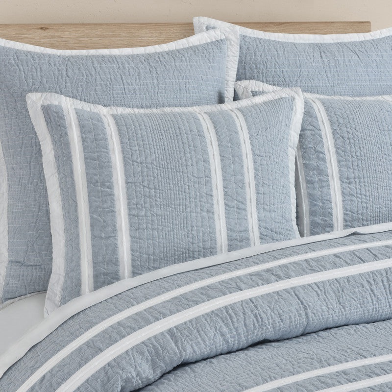 Beachwood Sham|Standard Sham|King Sham|Sky Blue