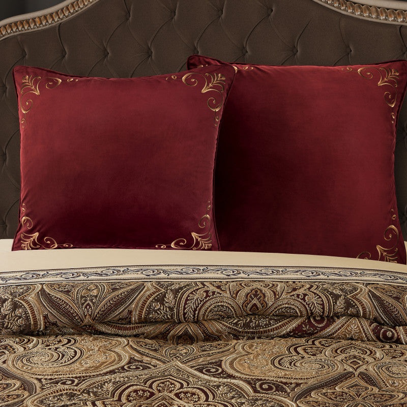 Bordeaux Euro Sham|Euro Sham|Crimson