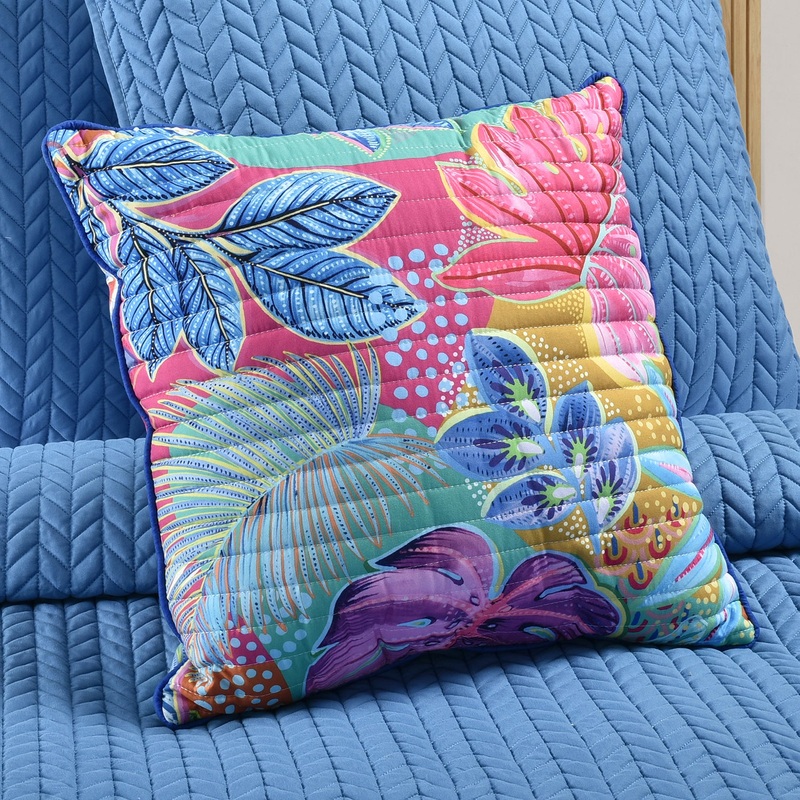 Hanalei 18 Square Quilted Decorative Throw Pillow