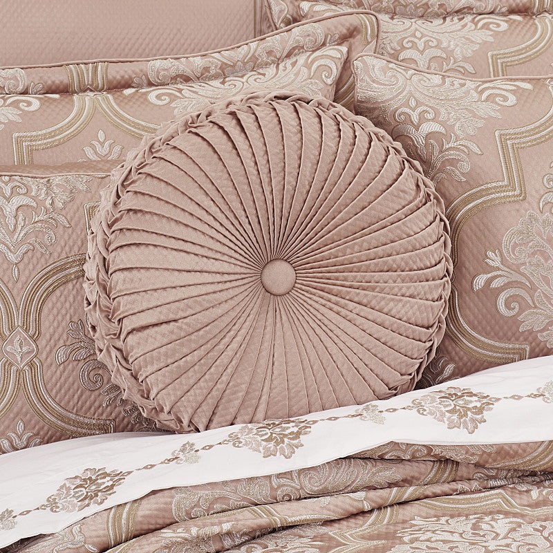 Rosewater Tufted Round Decorative Throw Pillow