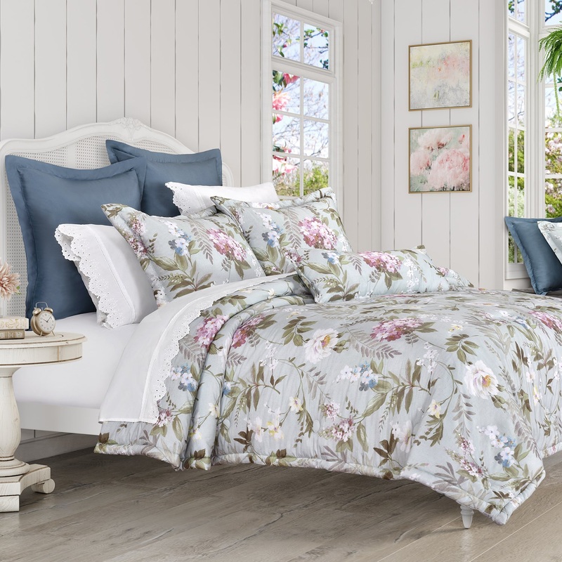 Sara Comforter Set|Full/Queen 3Pc. Comforter Set|King/Cal King 3Pc. Comforter Set|Sea Foam