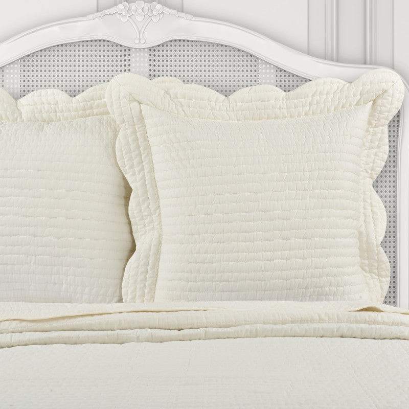 Amherst Euro Quilted Sham|Euro Quilted Sham|Cream