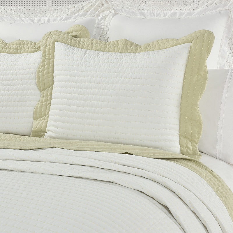 Amherst Green Sham|Standard Quilted Sham|King Quilted Sham|Green