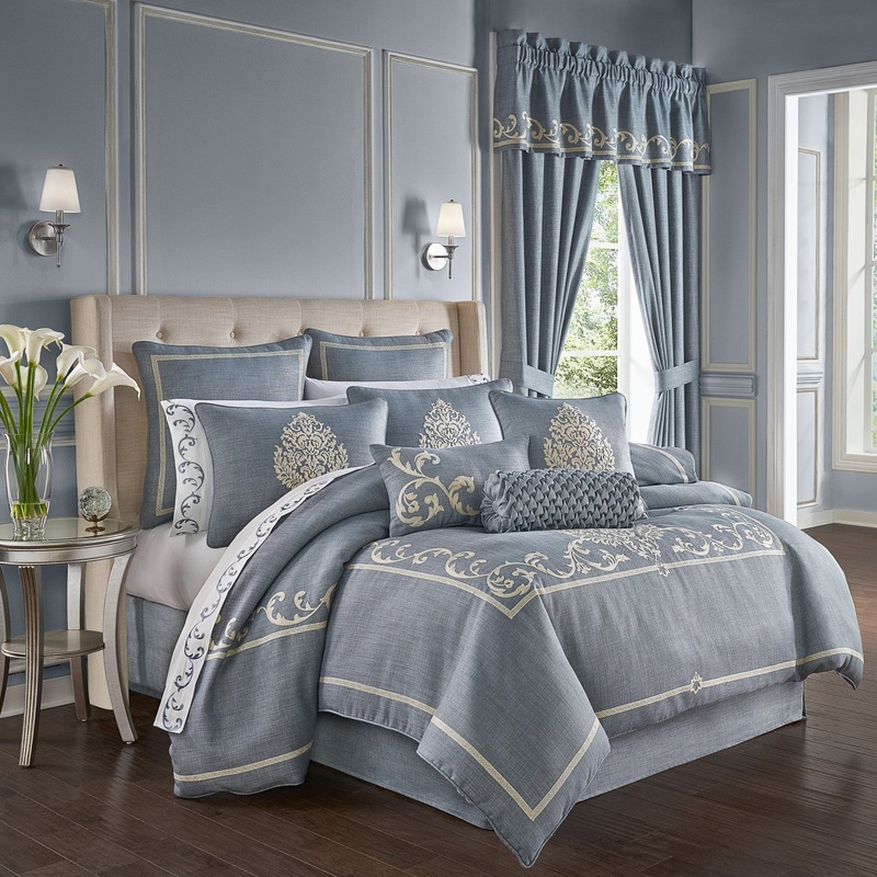 Aurora Comforter Set|Queen 4Pc. Comforter Set|King 4Pc. Comforter Set|California King 4Pc. Comforter Set|Blue