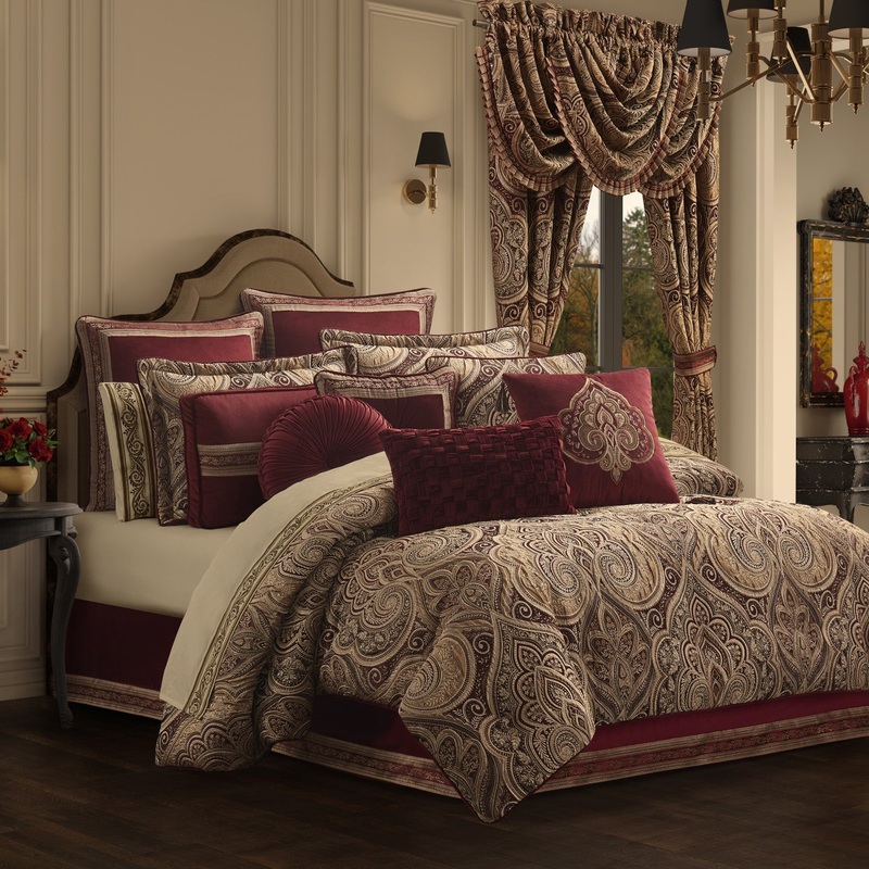 Calistoga Comforter Set|Queen 4Pc. Comforter Set|King 4Pc. Comforter Set|California King 4Pc. Comforter Set|Crimson