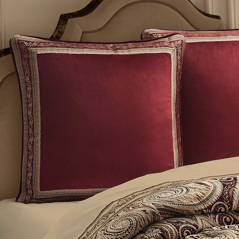 Calistoga Euro Sham|Euro Sham|Crimson