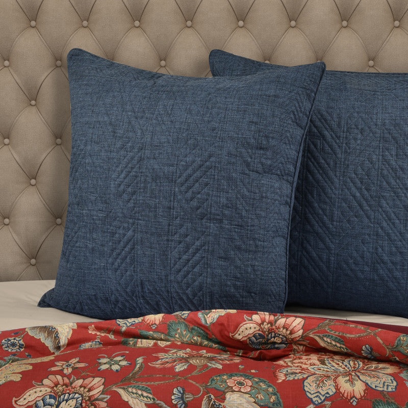 Enchanted Garden Euro Sham|Euro Sham|Indigo