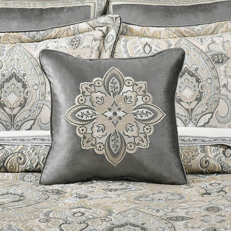 Annabelle 18 Square Embellished Decorative Throw Pillow