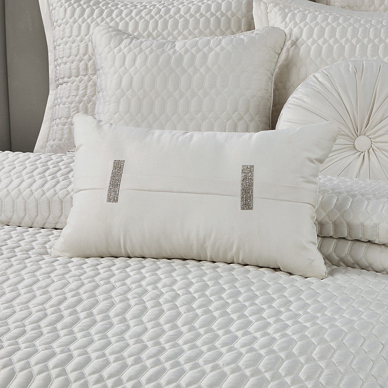 Brilliance Quilted Boudoir Decorative Throw Pillow