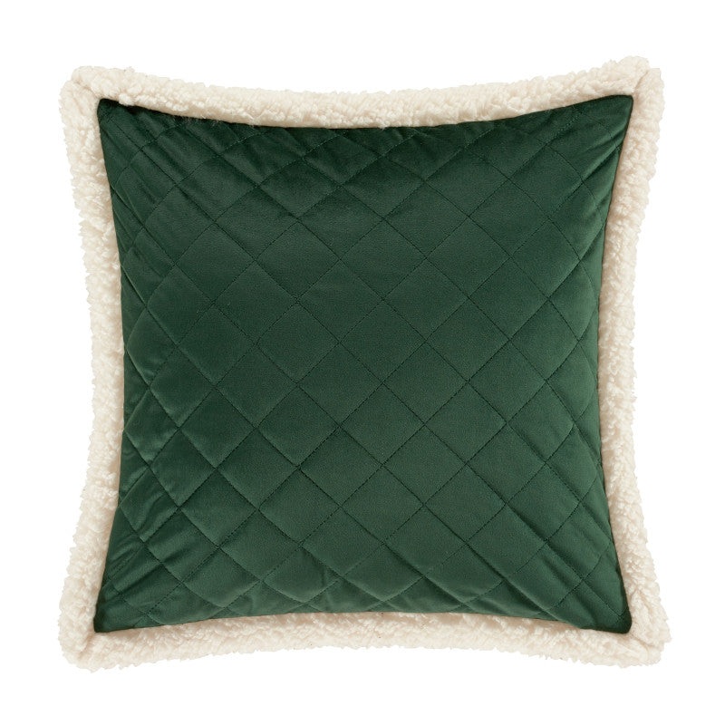 Casey Sherpa 18 Square Quilted Decorative Throw Pillow