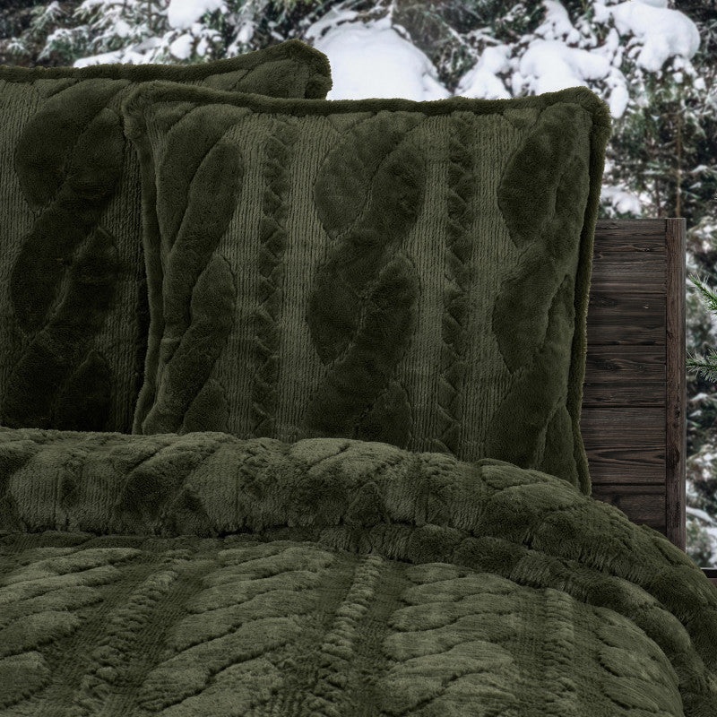 Cava Euro Quilted Sham|Euro Quilted Sham|Evergreen|Gold|Winter White