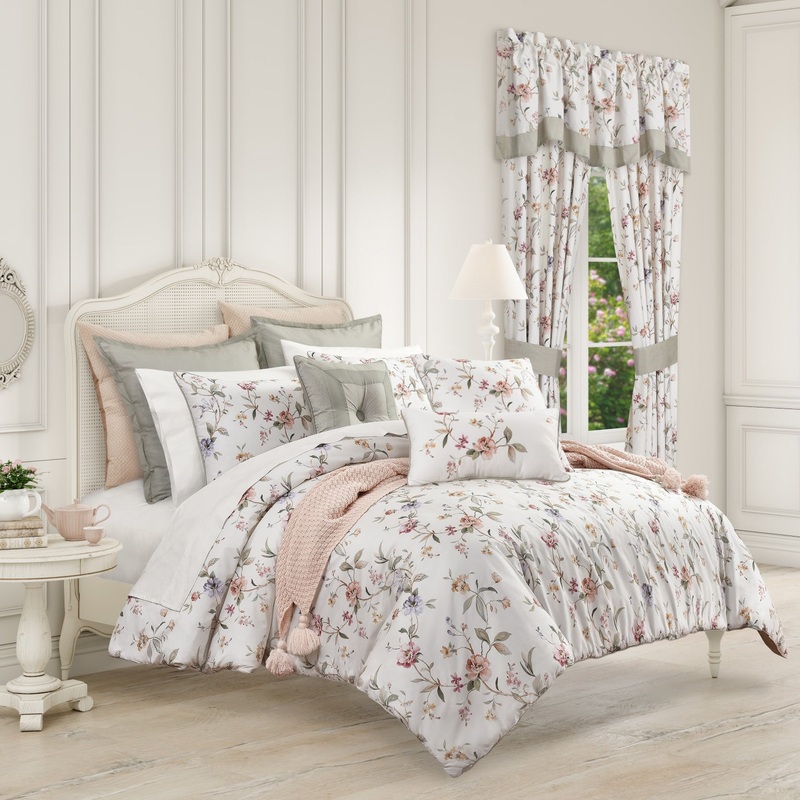 Clarice Comforter Set|Full/Queen 3Pc. Comforter Set|King/Cal King 3Pc. Comforter Set|Ivory