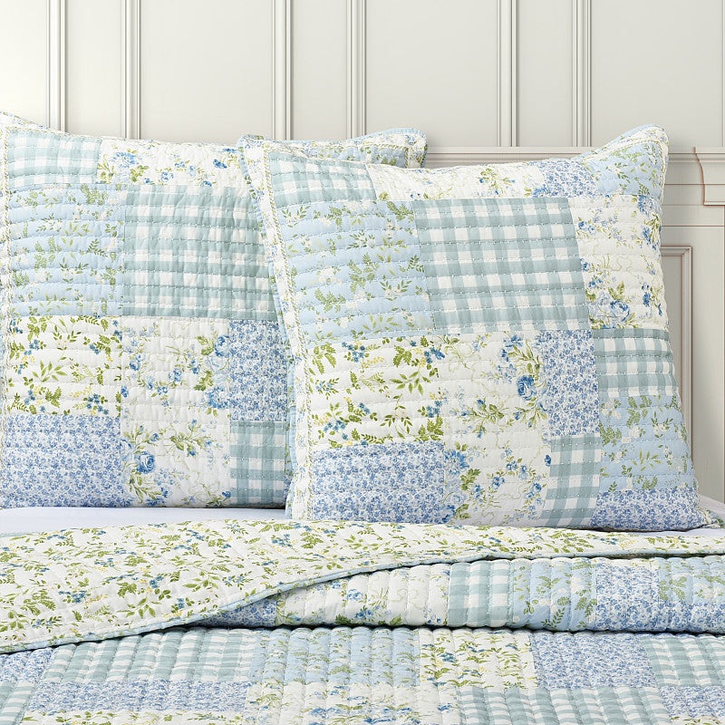 Karalena Euro Quilted Sham|Euro Quilted Sham|Blue