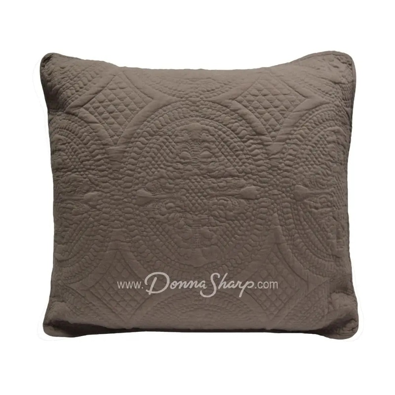 Donna Sharp Ana Taupe Euro Sham (Quilted)