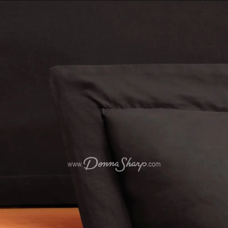 Donna Sharp Just Black Full Bedskirt (T)