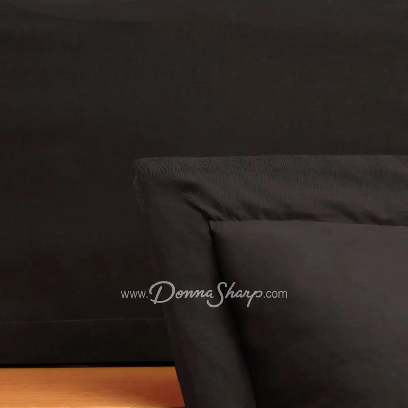 Donna Sharp Just Black Twin Bedskirt, (T)