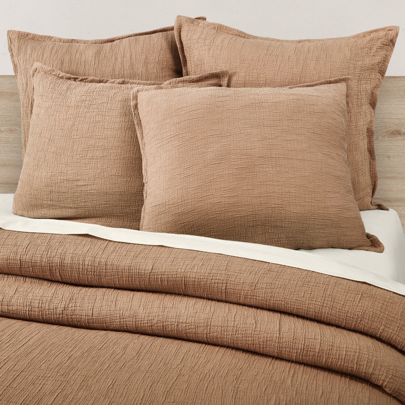 South Seas Sham|Standard Sham|King Sham|Dusk Blue|Teal|White|Cinnamon|Terracotta|Sand|Blue
