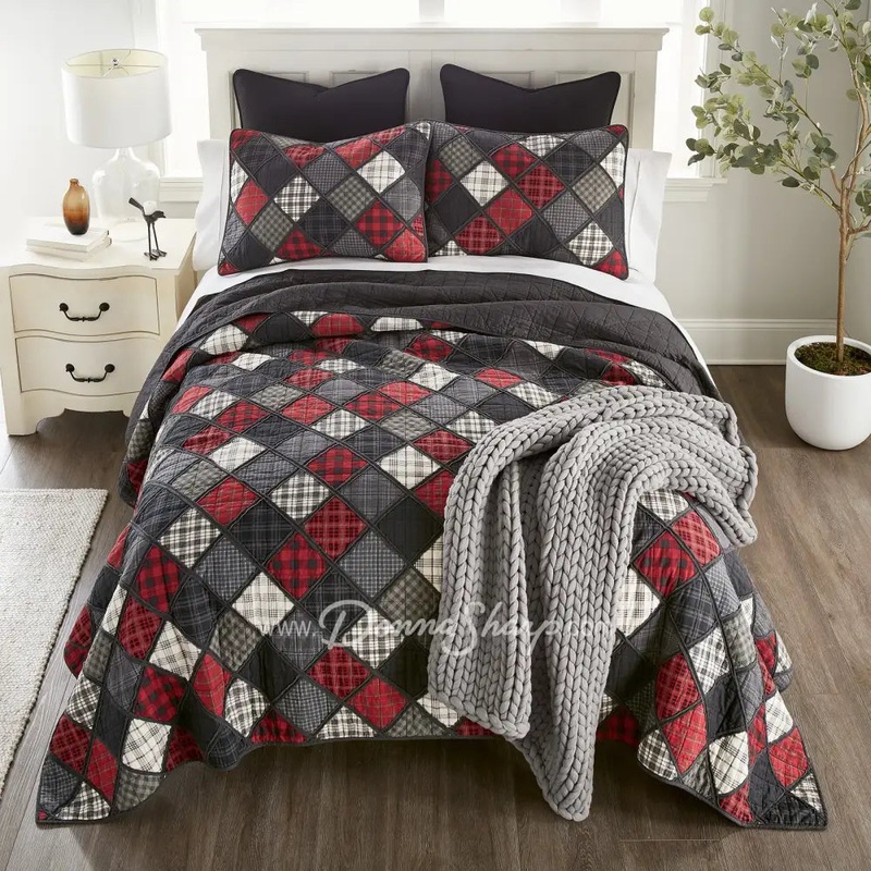 Donna Sharp Lumberjack Cotton Pieced Quilt Set