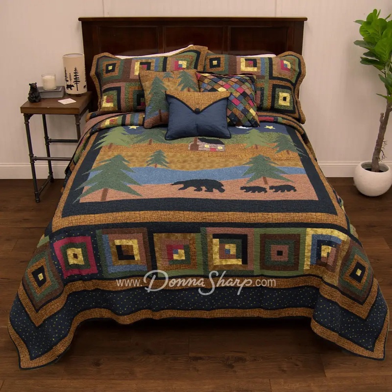 Donna Sharp Midnight Bear Cotton Pieced Bedding Collection